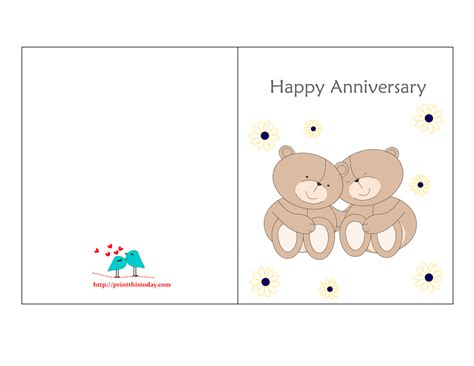 Printable Anniversary Cards