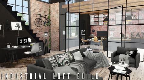 The Sims 4: Industrial Loft + CC LINKS | BUILD | Sims 4 loft, Sims 4 cc ...