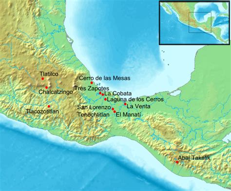 Datei:Map Olmec sites.png – Atlantisforschung.de