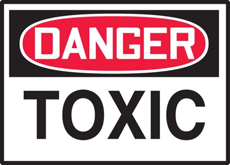 Toxic OSHA Danger Safety Labels LCHL163