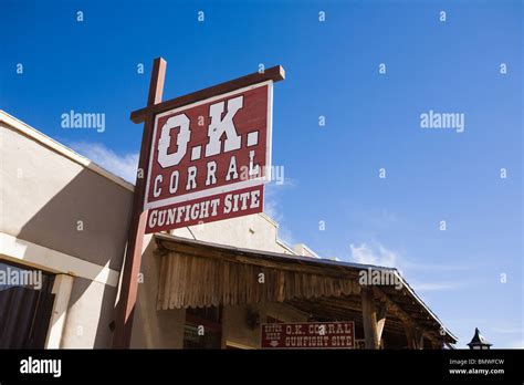 OK Corral Gunfight Site, Tombstone, Arizona Stock Photo, Royalty Free ...