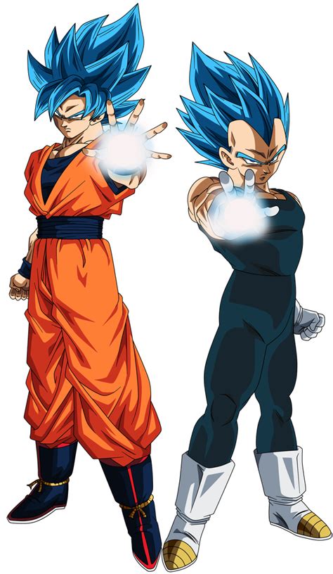 Goku Super Saiyan Blue / Vegeta Super Saiyan Blue by crismarshall on ...