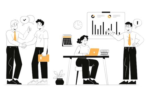 Free Vector | Hand drawn business people illustration