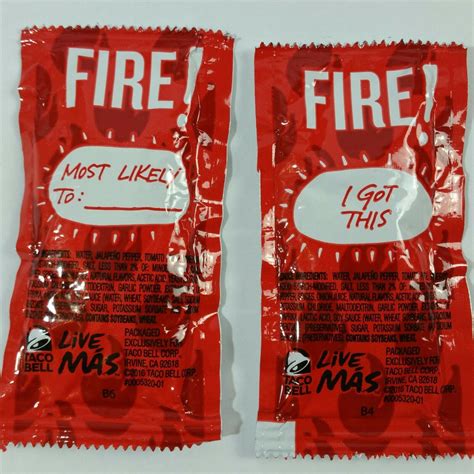 NEW Taco Bell 50 FIRE Sauce Packets Assortment FRESH