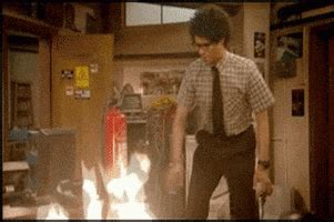 The It Crowd Moss Fire GIFs - Find & Share on GIPHY