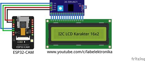 CARA PROGRAM I2C LCD KARAKTER 16x2 MENGGUNAKAN MODULE KAMERA ESP32-CAM ...