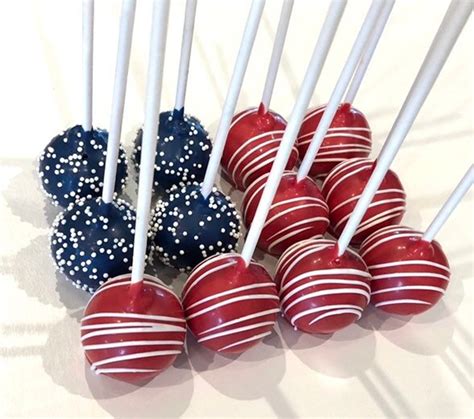 American Flag Cake Pops, 12 Cake Pops, Individually Wrapped, USA ...