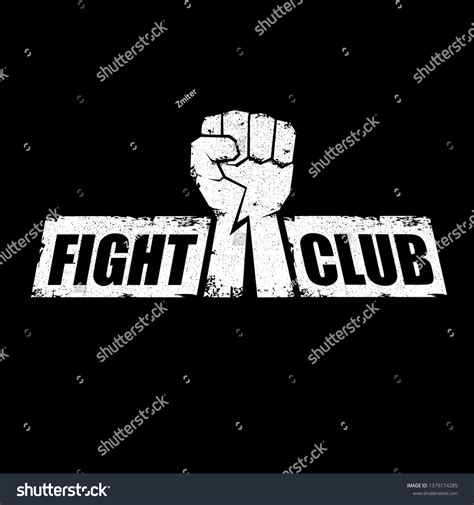 Fight Club Vector Logo Grunge White Stock Vector (Royalty Free ...