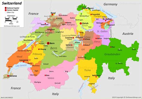 Switzerland Maps | Detailed Maps of Switzerland (Swiss Confederation)