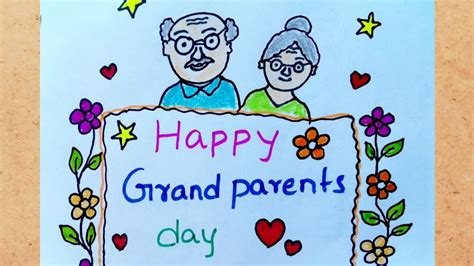 Grandparents day drawing - YouTube