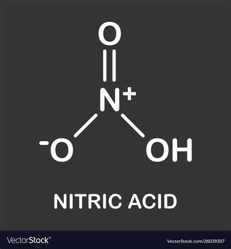 Nitric acid formula Royalty Free Vector Image - VectorStock