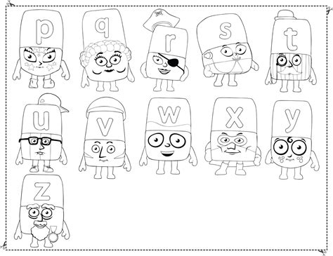 Printable Alphablocks Coloring Pages - AdysonecButler