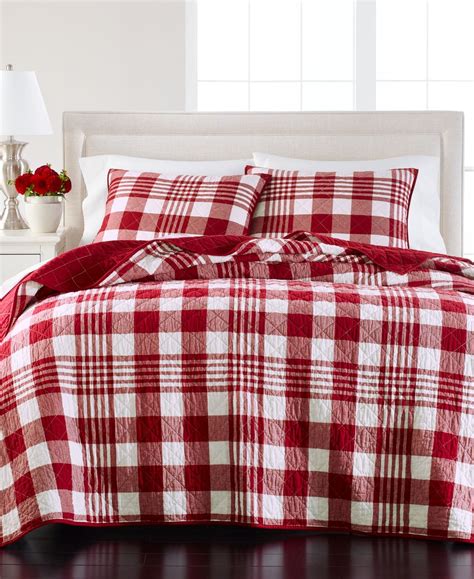 Martha Stewart Collection Buffalo Plaid Yarn Dye King/Cal King Quilt ...