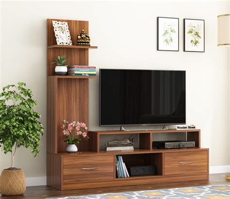 Buy Nia Tv Unit (Exotic Teak Finish) Online in India at Best Price ...