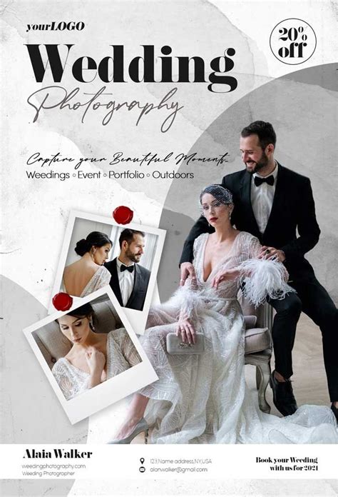 Wedding Photography Free PSD Flyer Template | Wedding photography ...