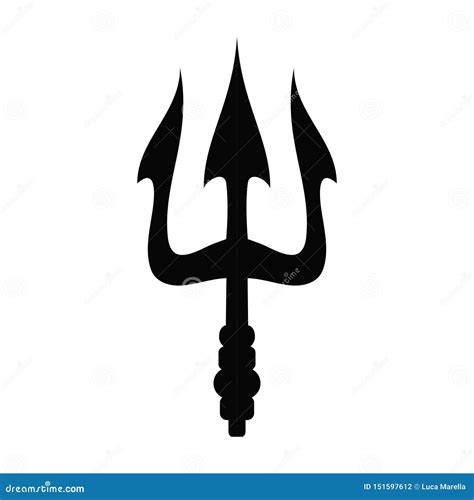 Trident of Poseidon Vector Icon Stock Vector - Illustration of icon ...