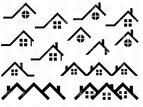 15 Simple Roof Icon Vector Free Images - Roof Line House Silhouette ...