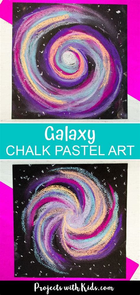 Awesome Galaxy Chalk Pastel Art Project for Kids | Space art projects ...