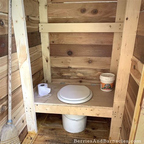 A Simple Outdoor Toilet Design - Berries & Barnacles | Outdoor toilet ...