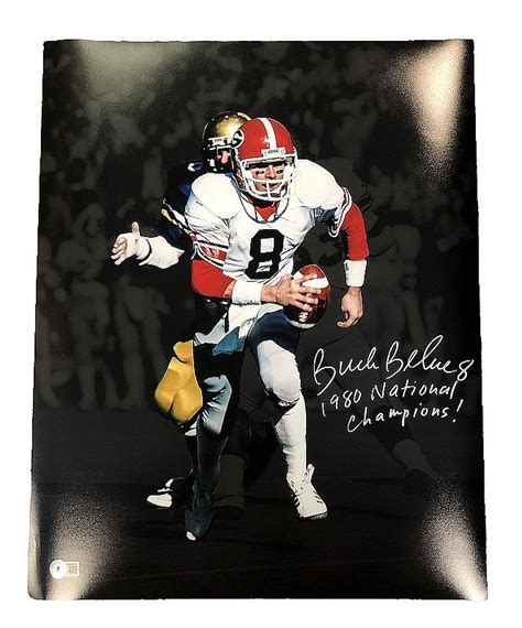 Buck Belue Autographed Signed Georgia Bulldogs Spotlight Run 16x20 ...