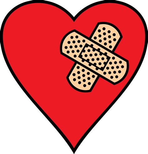 Broken heart and adhesive bandage png 8505675 PNG