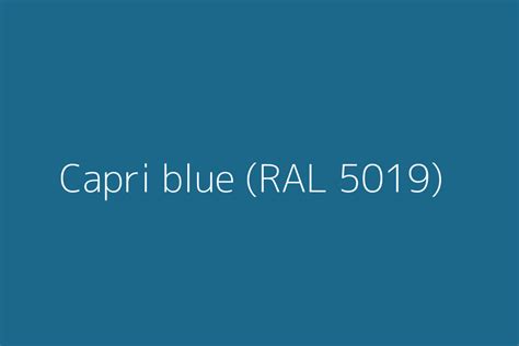 Capri blue (RAL 5019) Color HEX code