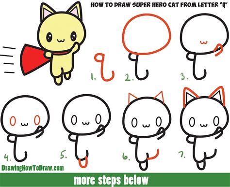 How To Draw A Cute Cartoon Cat