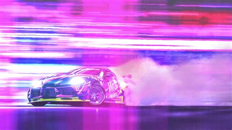 Neon Toyota Supra Drifting Live Wallpaper - MoeWalls