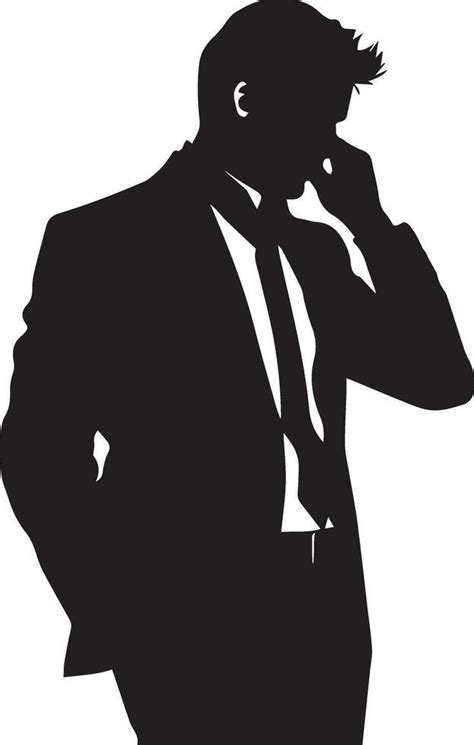 Thinking man vector silhouette illustration 19 34715298 Vector Art at ...