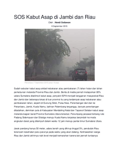 (PDF) SOS Kabut Asap di Jambi dan Riau | Hendi Setiawan - Academia.edu