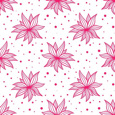 Premium Vector | Crimson flowers seamless pattern vector illustration