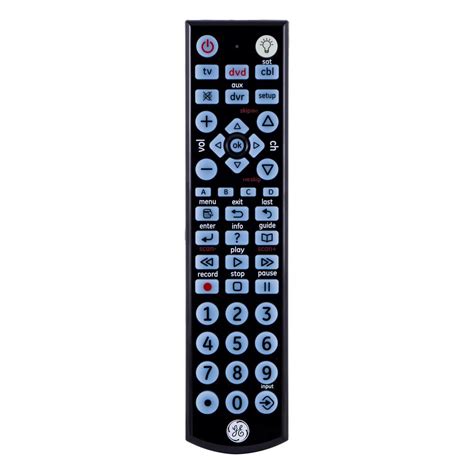 GE Pro 4 Device Backlit Big Button Universal Remote-34455 - The Home Depot