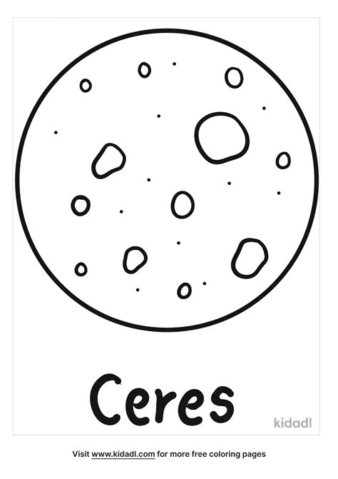 Free Dwarf Planet Ceres Coloring Page | Coloring Page Printables | Kidadl