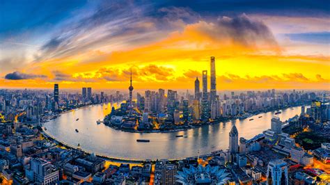 1920x1080 Resolution Shanghai Cityscape 1080P Laptop Full HD Wallpaper ...