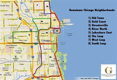 Downtown Chicago Neighborhoods | Chicago neighborhoods map, Chicago ...