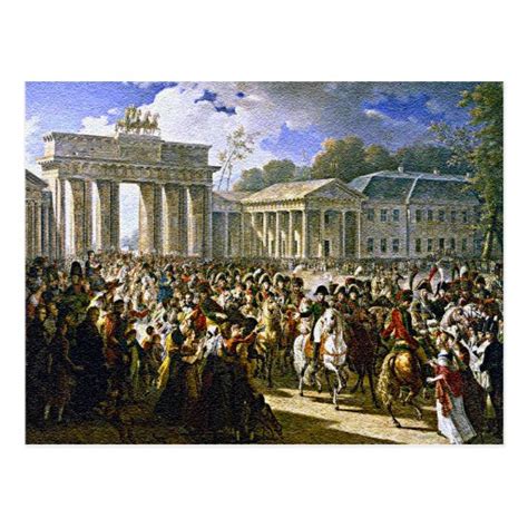 Napoleon in Berlin near the Brandenburg Gate Postcard | Zazzle