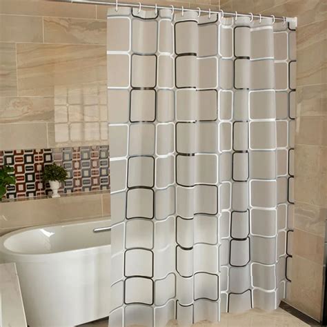 Bathroom Curtain PEVA Eco friendly Waterproof Moldproof Plastic Shower ...