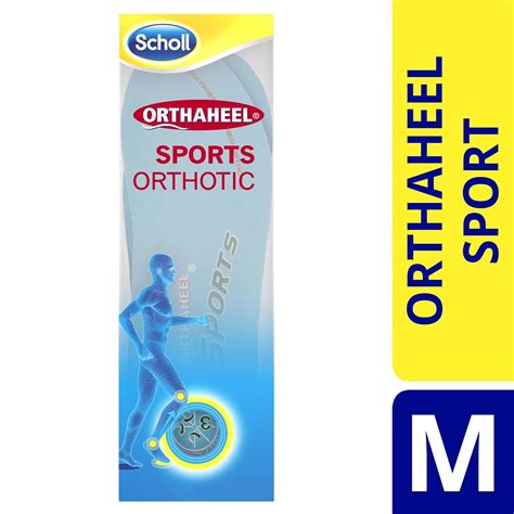 Scholl Orthaheel Sports Orthotic Insoles, Medium, UK Shoe Size 7-9 ...