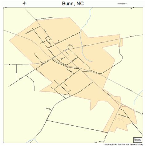 Bunn North Carolina Street Map 3708860