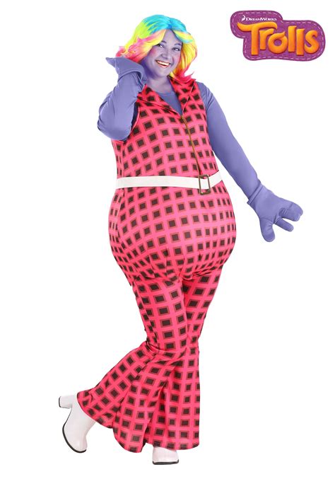 Women's Plus Size Trolls Lady Glitter Sparkles Costume