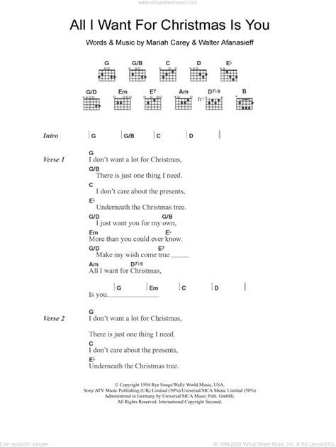 Mariah Carey All I Want For Christmas Is You Lyrics