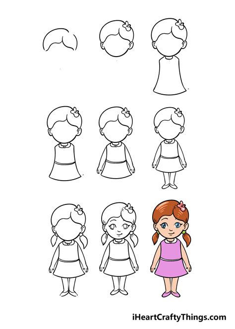 Cartoon Girl Drawing - How To Draw A Cartoon Girl Step By Step