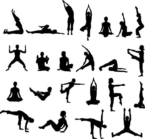 yoga silhouette - Clip Art Library