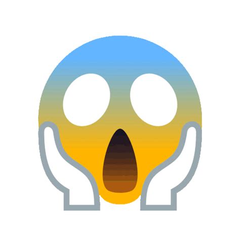 Face Screaming In Fear Joypixels Sticker - Face Screaming In Fear ...