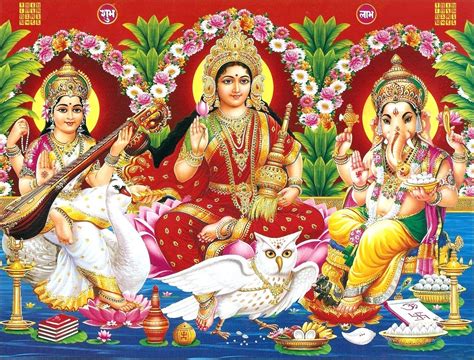 Laxmi Ganesh Saraswati Wallpaper