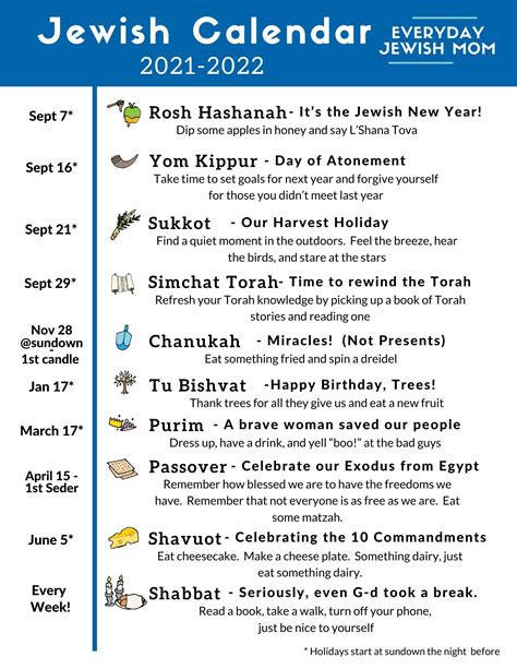 Chabad Jewish Holiday Calendar - Printable Word Searches