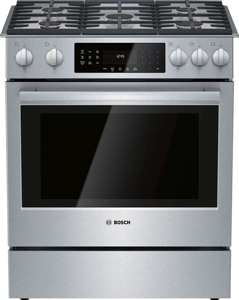 Bosch HGIP056UC 30 Inch Slide-In Gas Range with 5 Sealed Burners, 4.8 ...