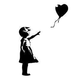 Banksy-Balloon Girl Stencil | Banksy stencil, Stencil graffiti, Banksy