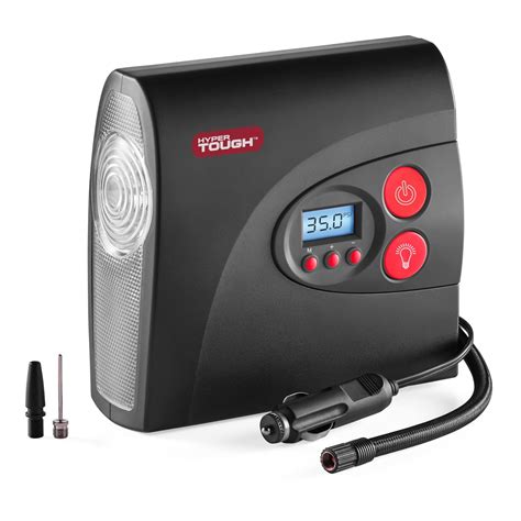 Hyper Tough DC 12V Portable Digital Tire Inflator with Bright LED Light ...