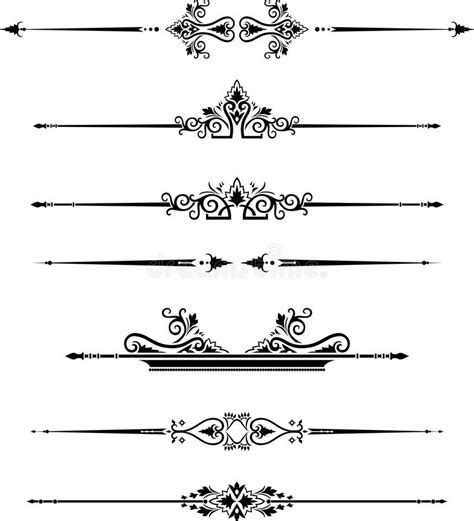 Victorian Page Rule Set stock vector. Illustration of traditional ...